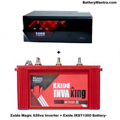 Exide Magic 625 Va Inverter With Exide Inva King IKST1350 135Ah Tubular Battery